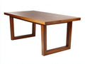 Esstisch aus Holz 180×90×75 cm - Nussbaum/Braun - rechteckige Platte mit offenem Rahmengestell für Esszimmer