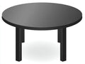 Runder Esstisch aus Holz 120×120×75 cm - Dunkelgrau/Schwarz - matte Tischplatte für Esszimmer